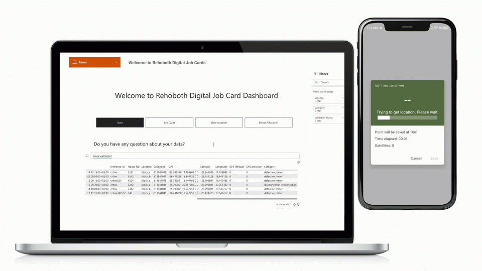 Digital Job Card interface