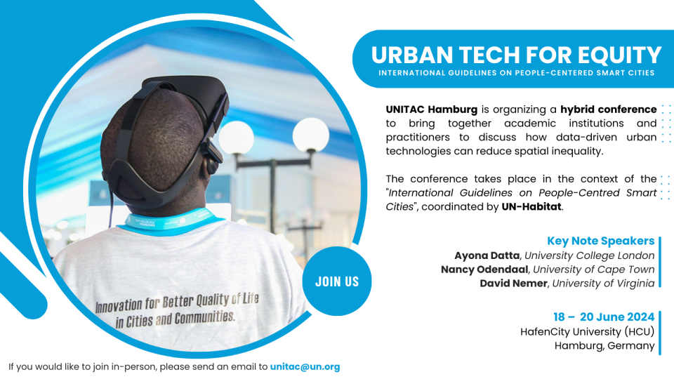 UNITAC Conference on urban tech for equity