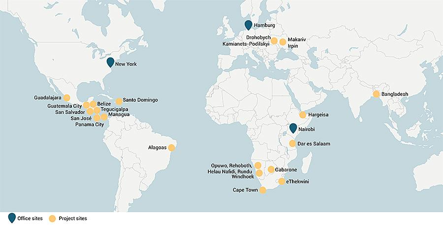 UNITAC project and office locations